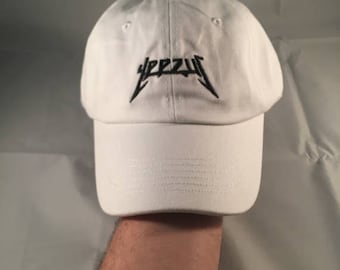 Sale!! Yeezus Hat Cap Yeezy Tour Kanye Embroidered Dad Hat Strapback White