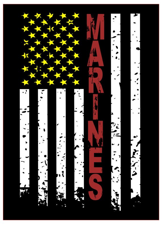 Download Marines distressed flag SVG File Quote Cut File Silhouette