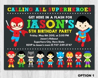 Superhero Birthday Invitation, Superhero Boy Invitation, Superhero Invitation, Superhero Invite, Superhero invitation printable
