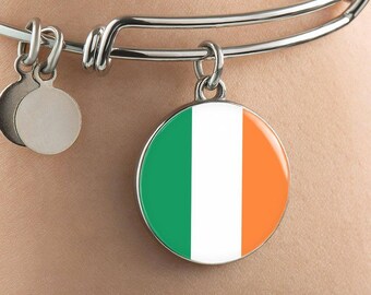 Irish Pride - Bangle Bracelet - Jewelry Gift For Her