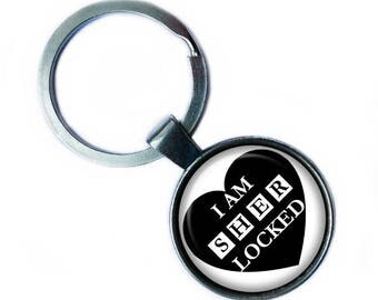 Sherlock Holmes "I am sherlocked." Keychain Keyring