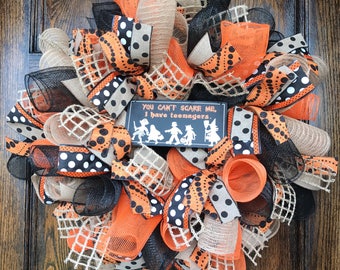 Halloween wreath - halloween decor - fall wreath - halloween burlap wreath - halloween door - halloween front porch - fall decor - halloween