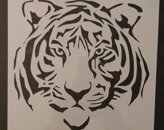  Tiger  stencil Etsy