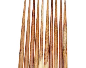 Brown Hair Stick, Wood Hair Stick, end drilled, 6" long, sold per pair, D391
