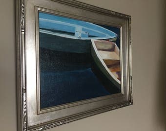 Original Framed Dingy Painting Titles Spa Creek Peace