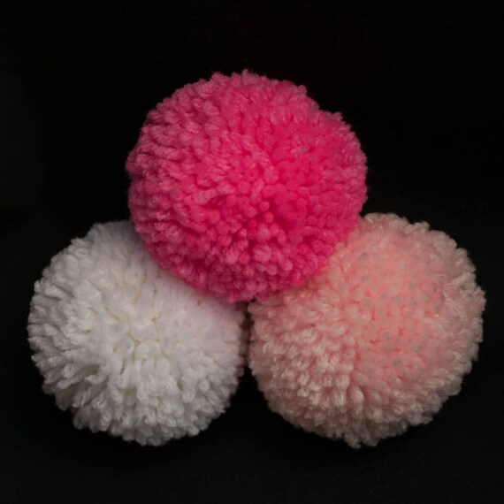 4 Extra Large Pom Poms Approx. 4 inch Yarn Pom Poms Made to Order