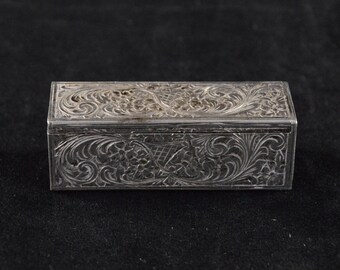 800k Italian Lipstick Holder & Mirror Silver