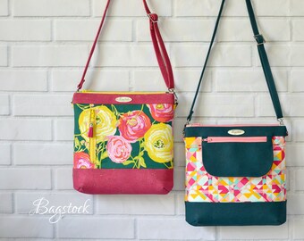 The Jasmine Sling Bag, PDF sewing pattern, Bagstock Designs