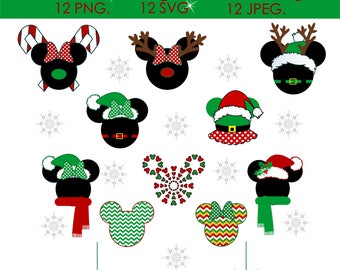 Christmas mickey svg | Etsy