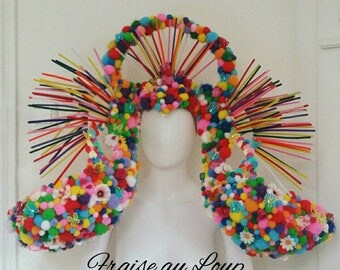 Carnival Festival Fantasy-Show avant garde headpiece