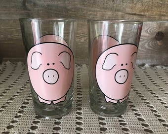 Pig with glasses | Etsy