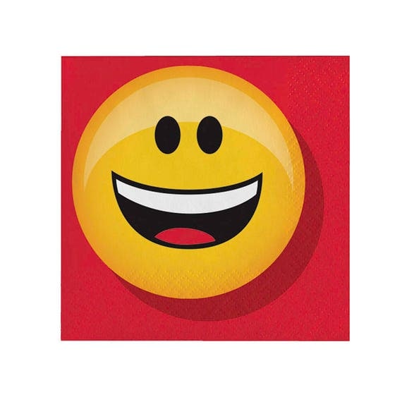 Emoji Party Cocktail Napkins Instagram Birthday Paper Emojis Emoticon Smiley