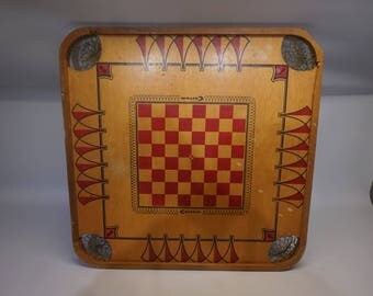 Vintage Carrom Board Distressed Table Top Repurpose Furniture Project Game Toy Vintage Carrom Board Distressed Table Top Repurpose Furniture Project Game Toy