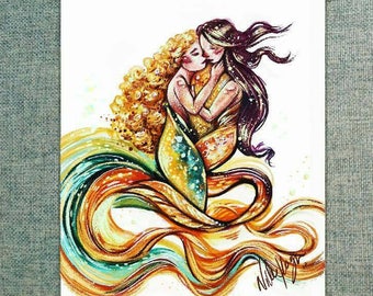 Lesbian mermaid | Etsy