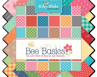 Bee Basics Fat Quarter Bundle, Hand Cut, Riley Blake Designs, Lori Holt Fabric