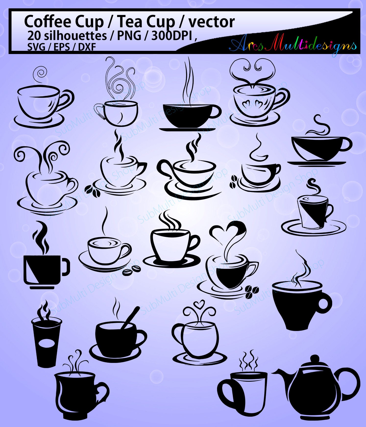 20 coffee svg / Tea mug / HQ / coffee cup silhouette / tea cup