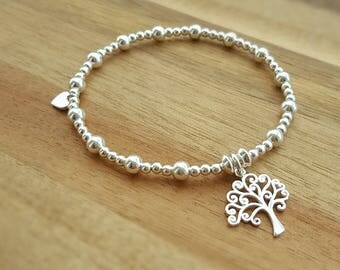 Family Tree Bracelet/Sterling Silver Family Tree Bracelet/Silver Family Tree Bracelet/Tree of Life Bracelet/Family Tree/Tree of Life