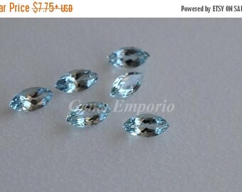 ON SALE Natural Aquamarine Faceted Marquise 8x4 MM, 6x3 Mm / Blue Aquamarine / Aaa Quality Fine Color / March Birthstone / Price per piece.