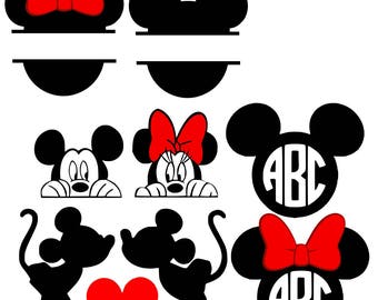 Mickey svg,disney svg, minnie mouse svg, peeking mickey svg, peeking minnie svg, Mickey and minnie, Mickey head svg, Minnie head svg