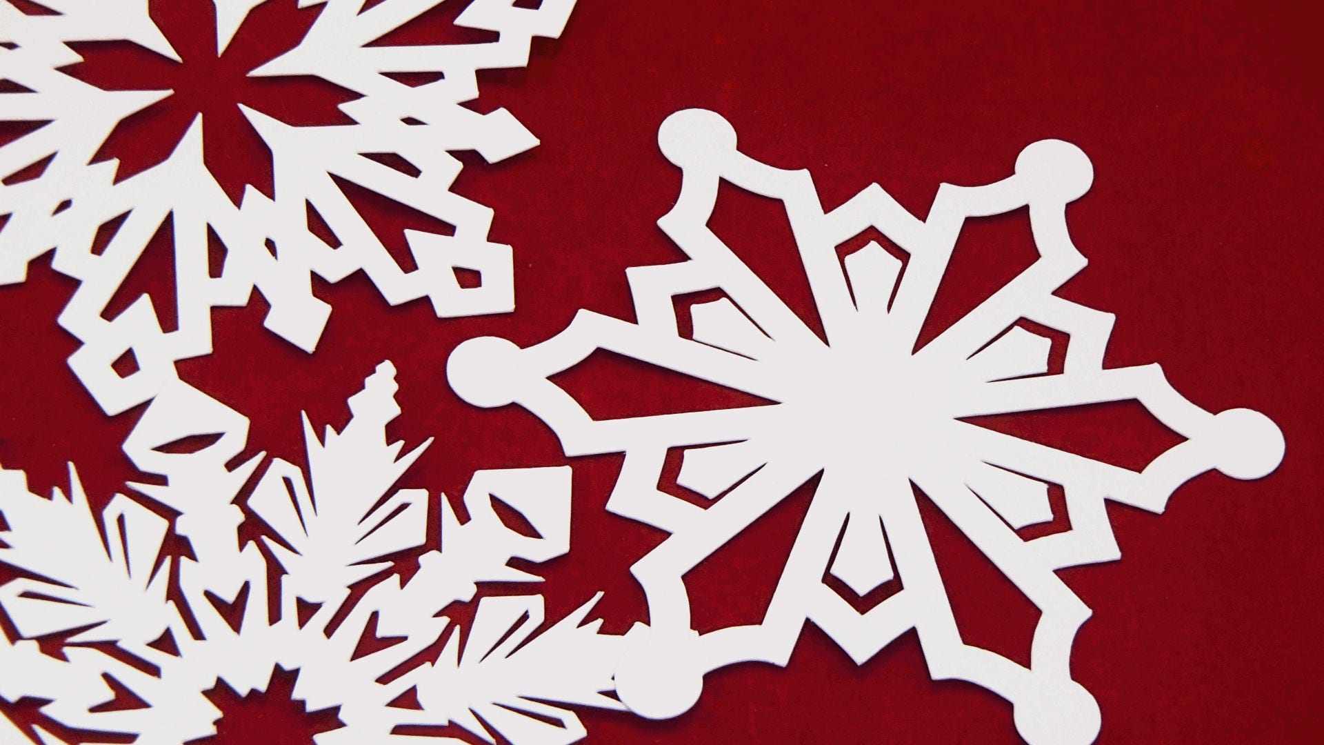 16 Large Paper Snowflakes Snowflake Cut Outs Two Kinds of