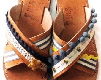 leather sandals, slide sandals, womens shoes, slip on sandals, flat shoes, ancient greek sandals, summer shoes, shoe laces, gift for her