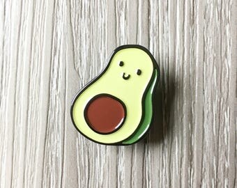 Avocado Soft Enamel Pin | Lapel Pin | Avocado Pin | Enamel Pins | Fruit Pin | Metal Plated Lapel Pin | Pin Badge | Anthropomorphic