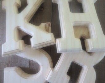 Wooden Letters, Wood, Letters, Craft Letters, Plain Letters, DIY Letters, Scrapbooking letters, Large wooden Letters