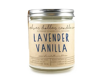 Lavender Vanilla Candle - Scented candles - soy candle - candle - boyfriend gift - gift for her, mom Birthday, gift for mom, cute candle