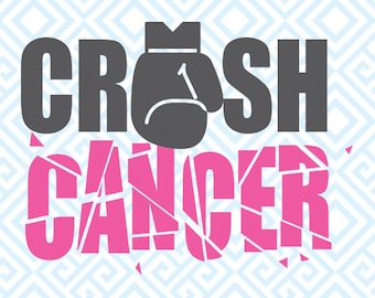 Crush Cancer SVG, Breast Cancer Awareness Digital Cutting File, Digital files, Awareness SVG, Breast Cancer Awareness SVG, 55luna