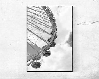 Ferris wheel 04 Wheel photography photography poster black and white from 45 x 30 cm
