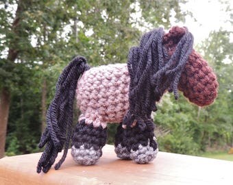 Bay Roan Mini Crochet Pony