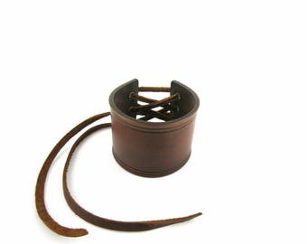 Leather Cuff Bracelet/Leather Accessories/Leather Jewelry/Leather Boho Bracelet/Leather Armor/Leather Bracers/Viking/Pirate/Gypsy/Handmade