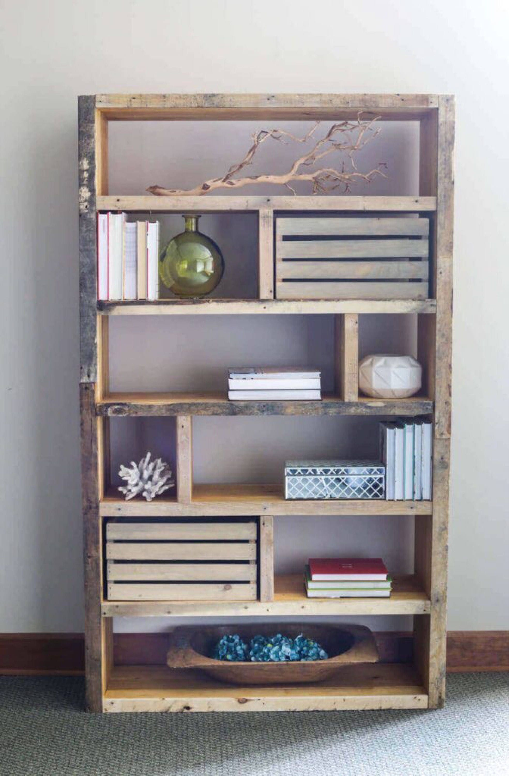 Rustic Tall Bookcase Shelving