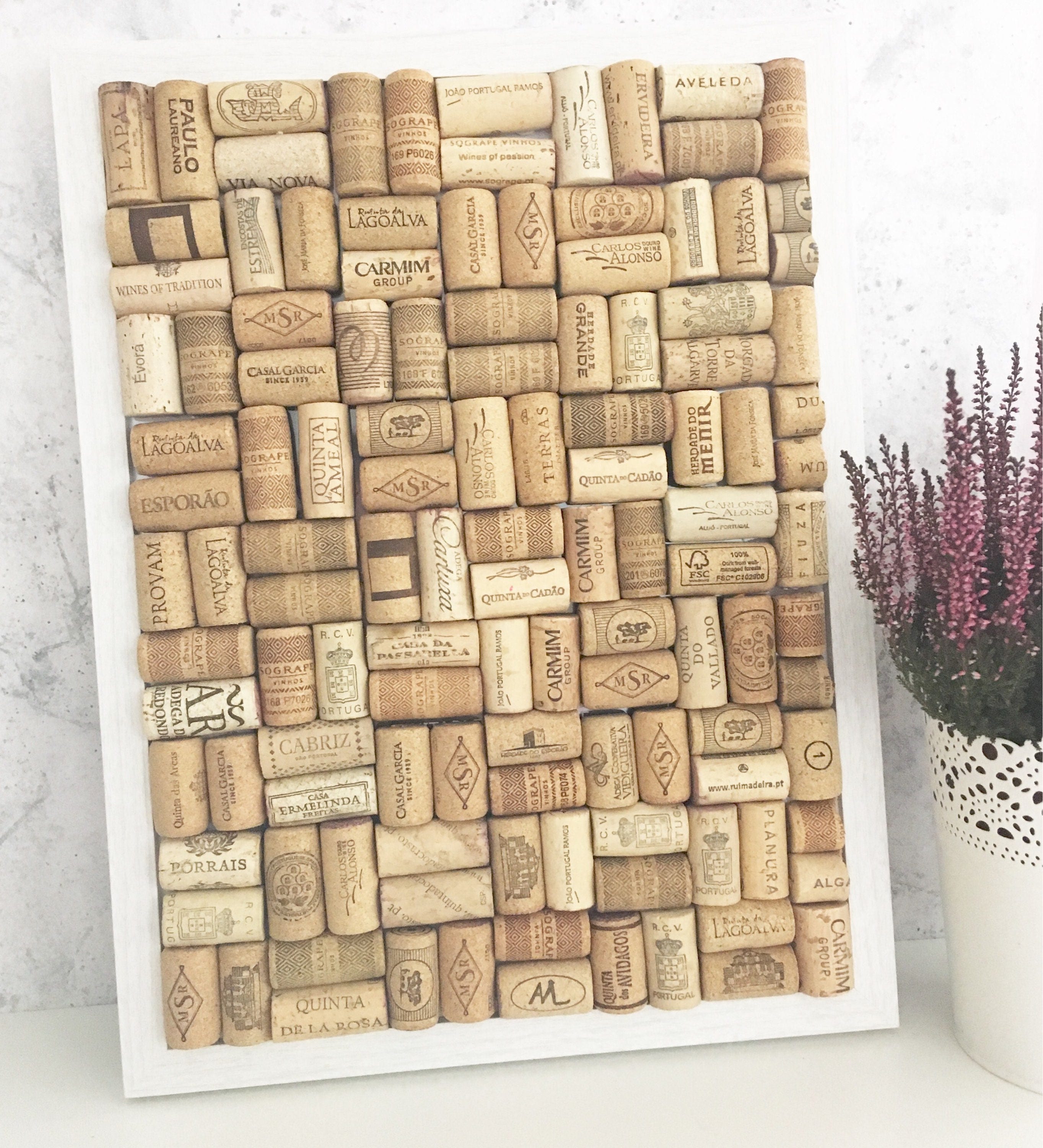 Wine cork board notice board cork board photo display