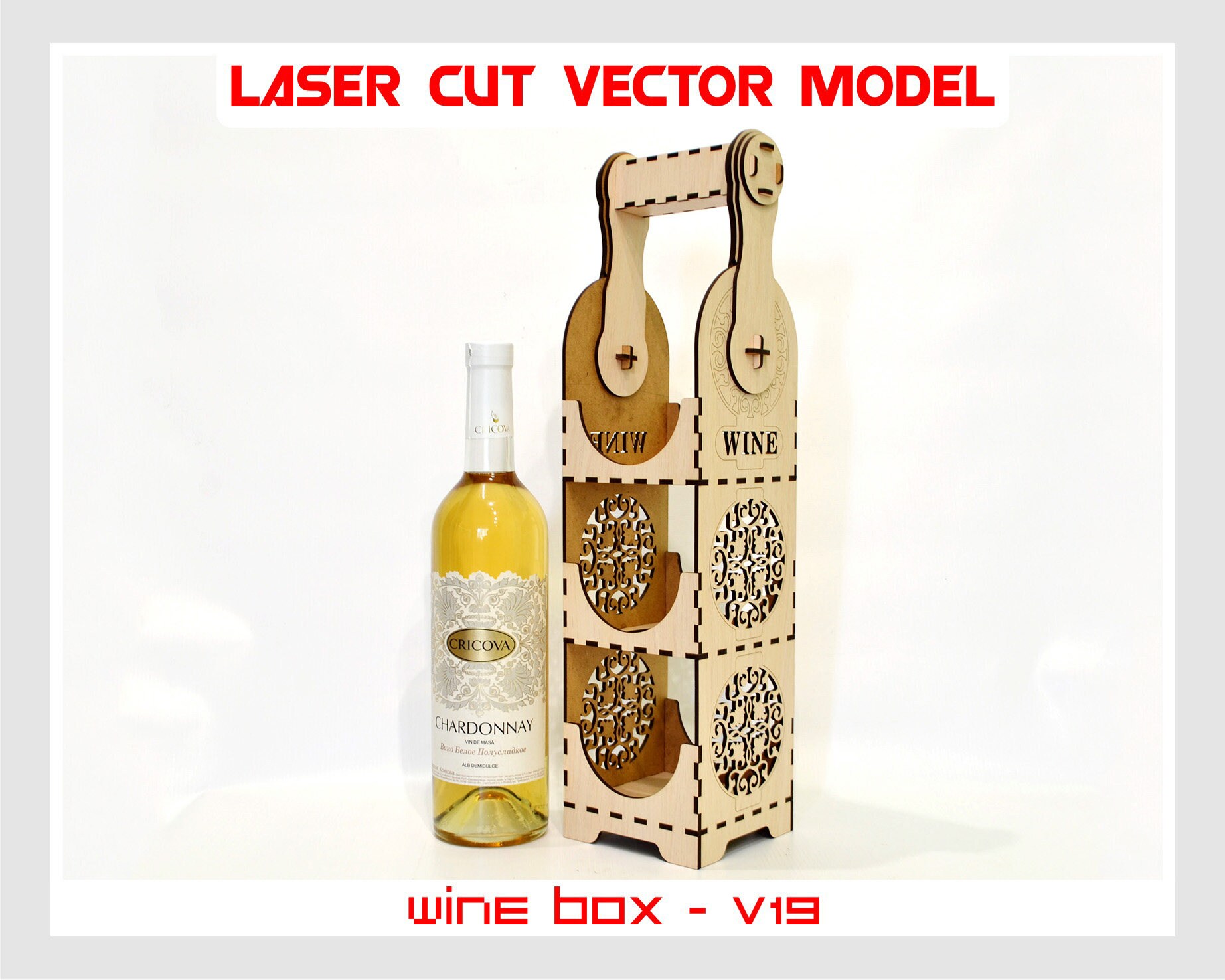 box vector wine Wood wine Laser box, cut Wine box, Plywood wine box,