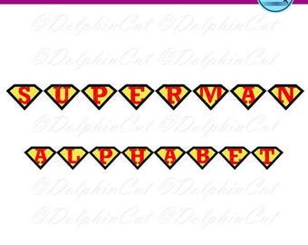 superman alphabet etsy