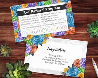Rodan and Fields Preferred Customer, Rodan and Fields Punch Cards, Pc Perks, Referral Cards, Consultant Gift, Rodan&Fields Referral Program