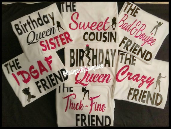 Women's birthday shirts. Birthday SQUAD SHIRTS Birthday