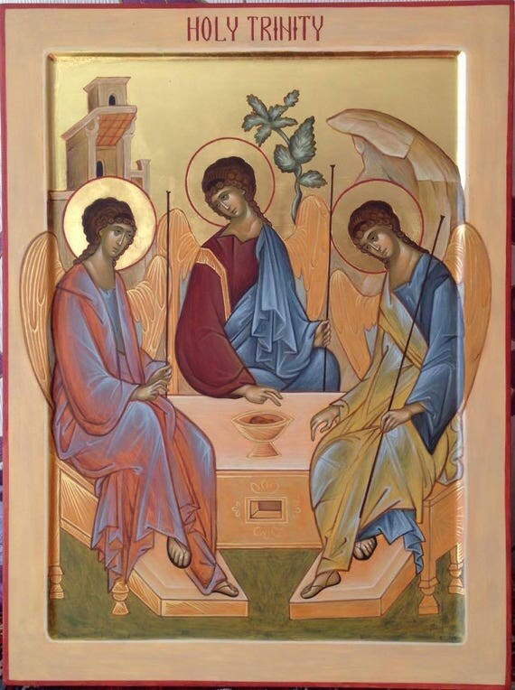 Holy Trinity copy of Andrei Rublev Russian Byzantine orthodox