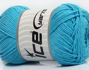 Ice Yarns - Natural Cotton - Light Blue - 100% Cotton - 100grams
