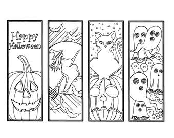 diy halloween bookmarks holiday crafts color your own bookmark instant download gift - Halloween Bookmarks To Color diy halloween bookmarks holiday crafts color your own bookmark instant download gift - Halloween Bookmarks To Color