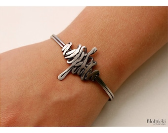 Inox bracelet from Tangled series. Handmade.