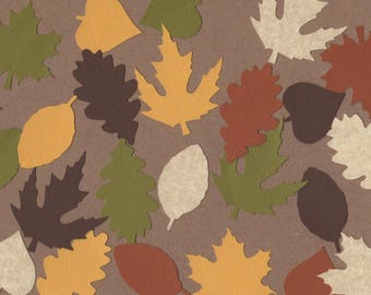 25 - Leaf Die Cuts for Paper Crafts Fall Colors Paper Crafts Card Making Set 7