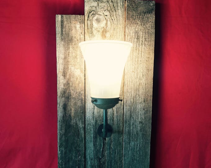 barnwood light wall sconce