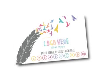 Rewards Punch Card Business Card File- digital file- Customized