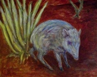 Javelina art | Etsy