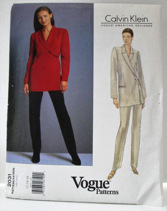 Vintage Vogue Calvin Klein American Designer Sewing Pattern