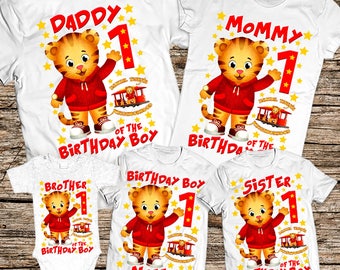 Daniel Tiger birthday family shirt, Daniel The Tiger birthday shirts, Daniel The Tiger birthday shirt boy, Personalized Birthday Boy shirt