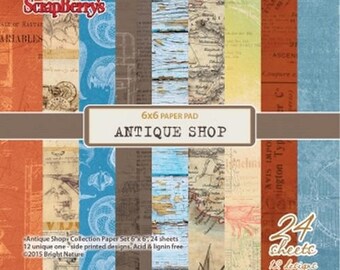 24 papers 15.2 x 15.2 cm SCRAPBERRY's ANTIQUE SHOP