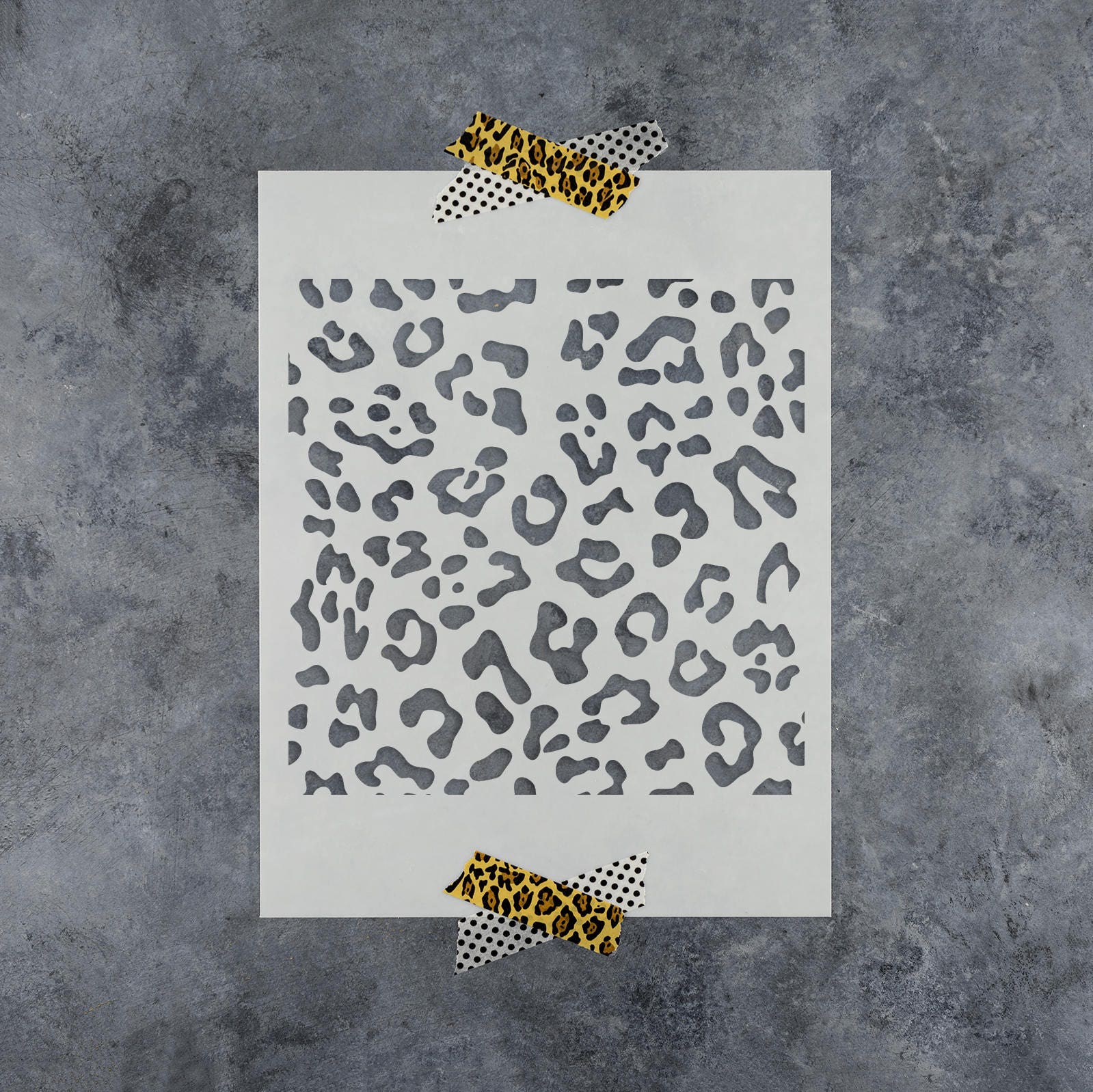 Leopard Print Stencil Reusable DIY Craft Stencils of a